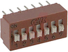 Switch, DIP, 7 PositionS, VERTICAL MOUNT - 70128463 - Allied Electronics, Inc.