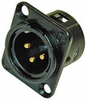 XLR 3 Pin Panel Mt(m) blk/Gold Neutrik Connector - CA-NC3MDL1B - Visual Sound, Inc.