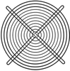 225mm Wire Form Fan Guard, Black E.D. Finish - 08718-02 - Qualtek Electronics Corp.