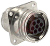Connector; Receptacle; 7; Thermoplastic; 14; Zinc Alloy; Black; Metal; Nickel - 70083021 - Allied Electronics, Inc.