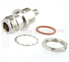 Bulkhead SMA Female (Jack) to N Female (Jack) Adapter, Nickel Plated Brass Body, High Temp, 1.2 VSWR -- SM4247 - Image