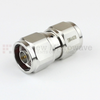 N Male (plug) to N Male (plug) Adapter IP67 Mated, Tri-Metal Plated Brass Body, 1.2 VSWR - SM4408 - Fairview Microwave Inc.