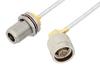 N Male Right Angle to N Female Bulkhead Cable 24 Inch Length Using PE-SR402FL Coax - PE38670-24 - Pasternack
