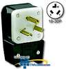 Leviton 125V Flush Mount Receptacle Matching Angle Plug -- 9332-P - Image