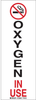 Brady B-401 Polystyrene Rectangle White Chemical, Biohazard, Hazardous & Flammable Material Sign - 3.5 in Width x 10 in Height - TEXT: OXYGEN IN USE - 124641 - 754473-81086 - R. S. Hughes Company, Inc.