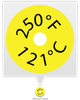 SL250F 121C TEMPERATURE SENSOR LABEL - SL250F - Telatemp Corporation