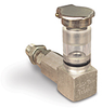 Vented Union Coupling Nylon Liquid Level Gage with Hinge Lid Cap, 3/8” Sight Opening, 1/8” Male NPT Mounting Thread - YB4167-1 - Oil-Rite Corp.