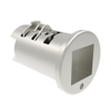 Lock Plug, 8mm Square Recess, Zinc Alloy, Chrome - PK-80-01 - Southco