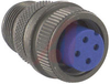 connector,metal circ,str plug,solid bkshl,size 12sl,4#16 solder socket,olive - 70143308 - Allied Electronics, Inc.