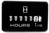 Honeywell Standard ac Hour Meter, rectangle opening, retainer mount, 0.25 in straight blade termination, 100K hours, 108 Vac to 132 Vac operating voltage, 120 V, 60 Hz, faceplate: black with white let - 28008 - Honeywell Sensing & IoT