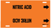 Brady B-915 Black on Orange Plastic Strap-On Pipe Marker - 1 1/4 in Character Height - Printed Msg = NITRIC -- 754473-67741
