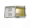 14x12x07 Fiberglass Reinf Polyester FRP Weatherproof Outdoor IP24 NEMA 3R Enclosure, Modified Base Drilled Mount Vented Lid Gray -- TEF141207-00V - Image
