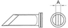Weller Knife Tip LTKN - Knife Tip - 0.73 in Tip Length - 0.059 in Tip Width - 0.033 in Thick - 037103-16647 - R. S. Hughes Company, Inc.