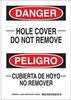 Brady B-555 Aluminum Rectangle White Safety Sign - 10 in Width x 14 in Height - Language English / Spanish - 125244 - 754473-72873 - R. S. Hughes Company, Inc.