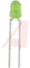LED; Green;6mcd;3mmDia.;T-1;+/-30deg;565nm;30mA;2.4V Vf;15V Vr;100mW - 70061566 - Allied Electronics, Inc.