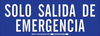 Brady B-302 Polyester Rectangle Blue Emergency & Fire Exit Sign - 14 in Width x 10 in Height - Laminated - Language English / Spanish - TEXT: EMERGENCY EXIT ONLY - 37682 - 754473-37682 - R. S. Hughes Company, Inc.
