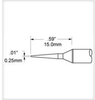 Metcal Smartheat Soldering Tip PHT-652017 - Conical Tip - 0.59 in Tip Length - 0.01 in Tip Width - PHT-652017 - R. S. Hughes Company, Inc.