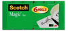 3M Scotch 810K6 Magic Clear Office Tape - 3/4 in Width x 1000 in Length - 59481 - 021200-59481 - R. S. Hughes Company, Inc.