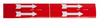 Brady B-946 White on Red Vinyl Self-Adhesive Pipe Marker - 1 1/8 in Height - 7 in Length with Right Arrow - 93252 - 754476-93252 - R. S. Hughes Company, Inc.