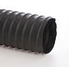 Double-ply Black Neoprene Coated Polyester Fabric Hose -- Flexaust® Conduct-O-Flex 1.0 - Image
