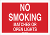 Brady B-302 Polyester Rectangle Red Smoking Not Permitted Sign - 10 in Width x 7 in Height - Laminated - TEXT: NO SMOKING MATCHES OR OPEN LIGHTS - 88441 - 754476-88441 - R. S. Hughes Company, Inc.