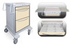 3 Drawer Junior Short Lightweight Aluminum Bedside/Slim Cart -- JSGKA-399-NTL - Image