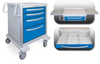 4 Drawer Short Lightweight Aluminum Treatment Cart -- USGKA-3369-ELB.