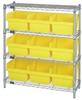 Open Wire Shelving, 4Shelves, 9Bins, Yel; Shelving Unit Type Quantum Storage - 44AC8126 - Newark, An Avnet Company