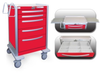 5 Drawer Tall Lightweight Aluminum Crash Cart -- UTRLA-33669-RED