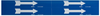Brady B-946 White on Blue Vinyl Self-Adhesive Pipe Marker - 1 1/8 in Height - 7 in Length with Right Arrow - 93247 - 754476-93247 - R. S. Hughes Company, Inc.
