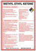 Brady B-120 Fiberglass Reinforced Polyester Rectangle White Chemical, Biohazard, Hazardous & Flammable Material Sign - 7 in Width x 10 in Height - TEXT: METHYL ETHYL KETONE - 48880 -- 754476-48880