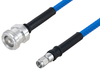 Plenum 4.1/9.5 Mini DIN Female to SMA Male Low PIM Cable 100 cm Length Using SPP-250-LLPL Coax , LF Solder - PE3C5845-100CM - Pasternack