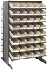 2 Side Sloped Rack, 16Shelves/80Bins, Iv; Shelving Unit Type Quantum Storage - 44AC6342 - Newark, An Avnet Company