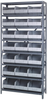Open Shelving, 8Shelves, 21Bins, Grey; Shelving Unit Type Quantum Storage - 44AC8855 - Newark, An Avnet Company
