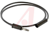 Banana Plug; 5000 WVDC; 15 A (Continuous); 18 AWG; 65 x 36; Black; 24 in. - 70198171 - Allied Electronics, Inc.