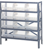 Open Shelving, 5Shelves, 12Bins, Clear; Shelving Unit Type Quantum Storage - 42AC8711 - Newark, An Avnet Company