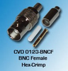 BNC Female, Hex-Crimp for 25 & 26 AWG Cables - CVD 0123-BNCF - Visual Sound, Inc.