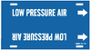 Brady B-915 White on Blue Plastic Strap-On Pipe Marker - 3 1/2 in Character Height - Printed Msg = LOW PRESSURE AIR - 4342-H - 754473-67604 - R. S. Hughes Company, Inc.