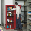 Justrite Sure-Grip EX 22 gal Red Hazardous Material Storage Cabinet - 23 1/4 in Width - 65 in Height - Floor Standing - 697841-11292 - 697841-11292 - R. S. Hughes Company, Inc.