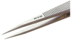 Tweezers - Straight Strong w/medium points (Length: 4.25; Material: stainless steel) - EXCELTA AC-S-SE - R. S. Hughes Company, Inc.