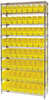 Open Wire Shelving, 9Shelves, 64Bin, Yel; Shelving Unit Type Quantum Storage - 44AC8558 - Newark, An Avnet Company