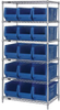 Open Wire Shelving, 6Shelves, 15Bin, Red; Shelving Unit Type Quantum Storage - 44AC8230 - Newark, An Avnet Company
