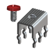 Vertical Screw Terminal w/Red Screw-Unassembled - 8197-2 - Keystone Electronics Corp.