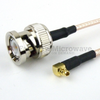 BNC Male to RA MMCX Plug Cable RG-316 Coax in 12 Inch - FMC0819315-12 - Fairview Microwave Inc.