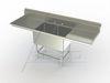 F2LR Series, Double Bowl Sink - Two Drainboards - MF2-2418-18LR - AERO Manufacturing Company