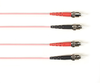 3m (9.8ft) STST PK OM3 MM Fiber Patch Cable INDR Zip OFNP - FOCMP10-003M-STST-PK - Black Box