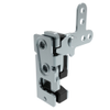 Rotary Push-to-Close Latch, Small Size, Two Stage, with Integrated Bumper, 2-Point Lever, 1/4-20 Thread, Steel, Zinc Plate, Bright chromate - R4-10-31-305-10 - Southco