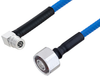 Plenum 4.1/9.5 Mini DIN Male to QMA Male Right Angle Low PIM Cable 50 cm Length Using SPP-250-LLPL Coax , LF Solder - PE3C5872-50CM - Pasternack