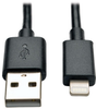 USB Sync / Charge Cable with Lightning Connector - Black, 10 Piece Bulk Pack, 10-in. -- M100-10N-BK-10