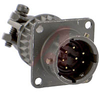 CONNECTOR,WALL RECEPTACLE W/CABLE CLAMP,CLASS E,SIZE 12,8 #20 SOLDER PIN CONTACT - 70010478 - Allied Electronics, Inc.